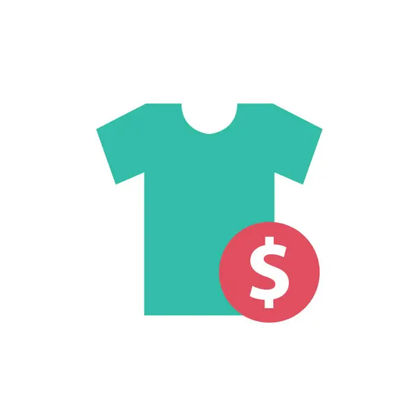 Shirt Εικονίδιο Διανυσματικά Εικονογράφηση — Διανυσματικό Αρχείο