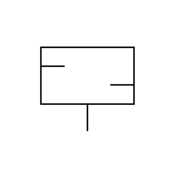 Vektorillustration Eines Schwarz Weiß Liniensymbols — Stockvektor