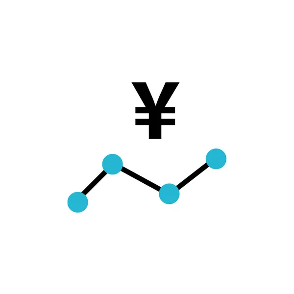 Üzleti Grafikon Ikon Vektor Illusztráció — Stock Vector