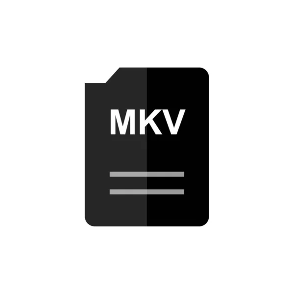 Illustration Vectorielle Icône Nom Fichier Mkv — Image vectorielle