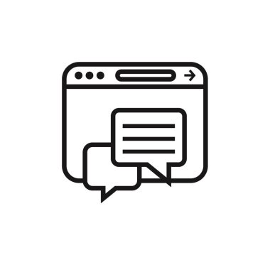 SMS & Metin Mesajlaşması ikon vektör çizimi