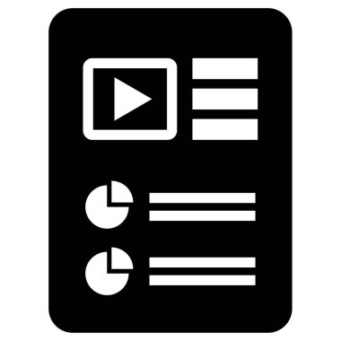 Kontrol listesi. Web simgesi basit illüstrasyon