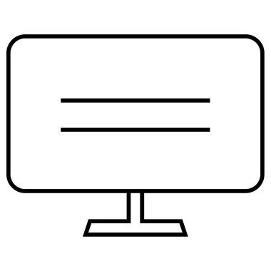 Bilgisayar ekranı. Basit resimleme