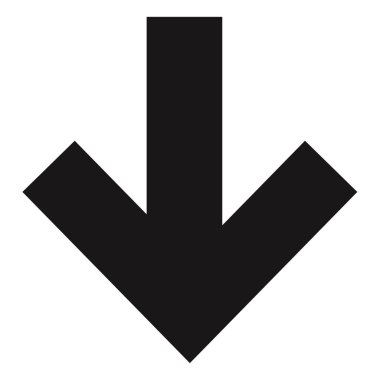 ok aşağı simge vektör illüstrasyonu