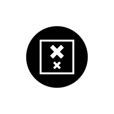 Soyut çokgen geometrik şekil simgesi, vektör illüstrasyonu