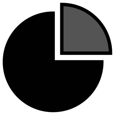 Pasta çizelgesi simgesi, vektör illüstrasyonu