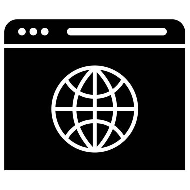 Web tarayıcı simgesi vektör illüstrasyonu
