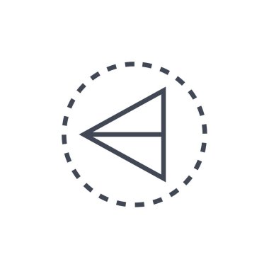 Basit ok simgesi vektör illüstrasyonu