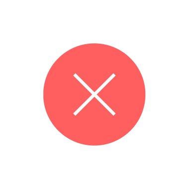 çapraz x simgesi, vektör illüstrasyonu