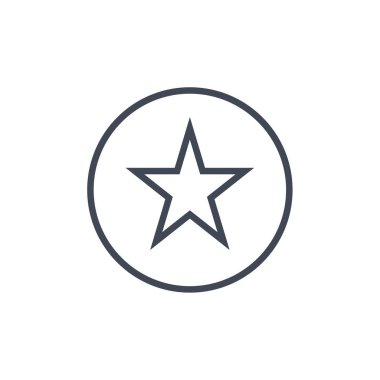 Beyaz arkaplanda yıldız simgesi. Vektör illüstrasyonu.