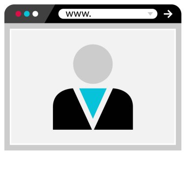 Web tarayıcı simgesi vektör illüstrasyonu