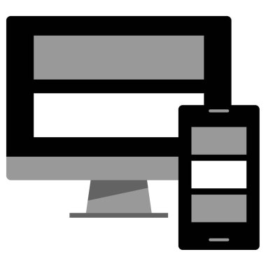 Bilgisayar. Web simgesi basit illüstrasyon