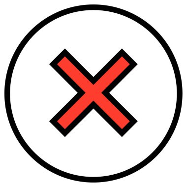 İptal et. Web simgesi basit illüstrasyon