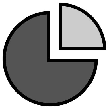 Pasta çizelgesi simgesi, vektör illüstrasyonu