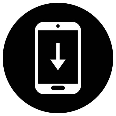 Cep telefonu simgesi, vektör illüstrasyonu