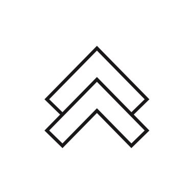 yukarı ok simgesi vektör illüstrasyonu