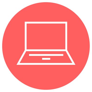 laptop vektör simgesi modern basit illüstrasyon