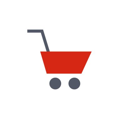 Alışveriş arabası ikon vektör illüstrasyonu