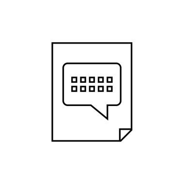 SMS & Metin Mesajlaşması ikon vektör çizimi