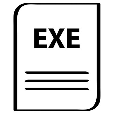 exe dosya simgesi, vektör illüstrasyonu basit tasarım