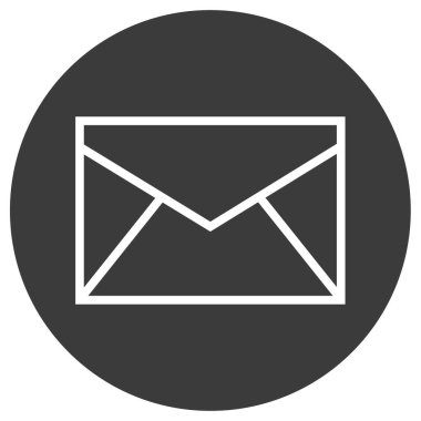 e-posta düz simgesi, vektör çizim 