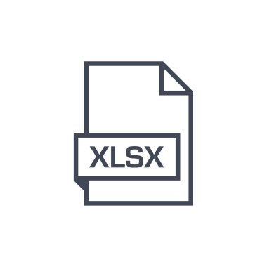 xlsx dosya biçimi simgesi, vektör illüstrasyonu basit tasarım