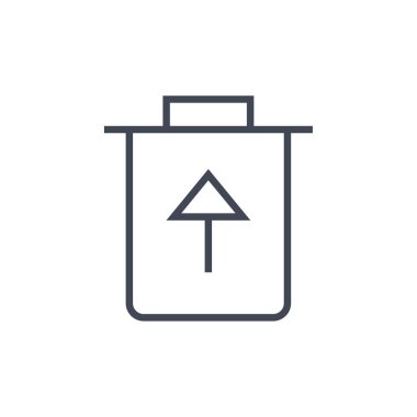 Bir torba simgesinin vektör illüstrasyonu