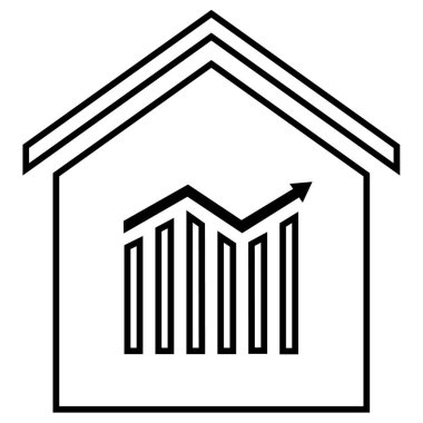 Ev. Web simgesi basit illüstrasyon