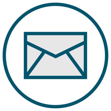 e-posta düz simgesi, vektör çizim 