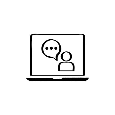 SMS & Metin Mesajlaşması ikon vektör çizimi