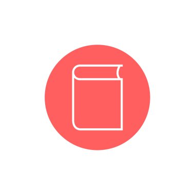 Kitap Simgesi. Vektör İllüstrasyonu