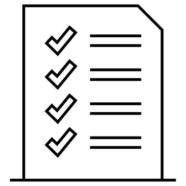 Kontrol listesi. Web simgesi basit illüstrasyon