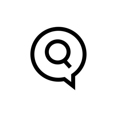 Sohbet balonu simgesi, vektör illüstrasyonu