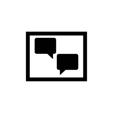 Sohbet simgesi vektör illüstrasyonu