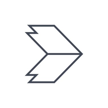 Basit ok simgesi vektör illüstrasyonu