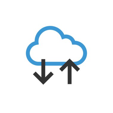bulut hesaplama simgesi, vektör illüstrasyonu