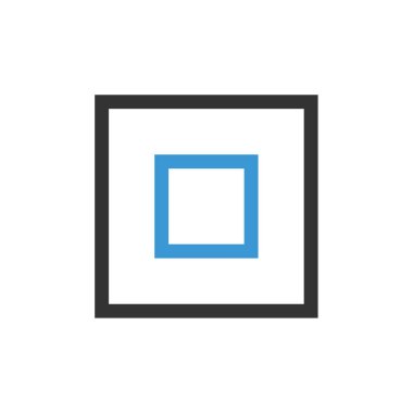 kare çerçeve logo tasarım şablonu vektörü