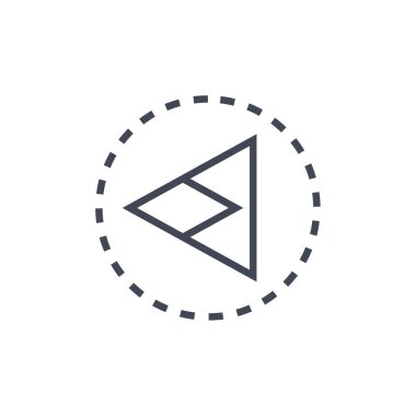 çalma düğmesi simgesi, vektör illüstrasyonu