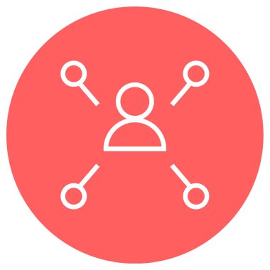 Sosyal ağ vektör simgesi modern basit tasarım