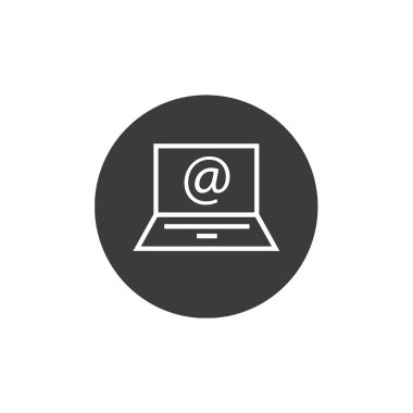 e harfli dizüstü bilgisayar, vektör illüstrasyonu