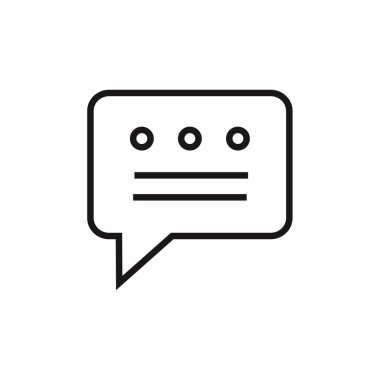 Sohbet balonu simgesi, vektör illüstrasyonu