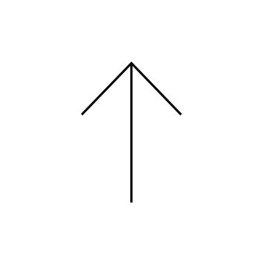 ok yönünün vektör simgesi