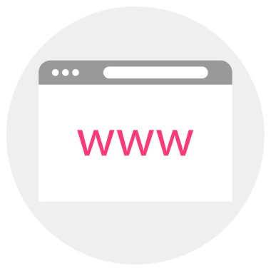 İnternet sitesi. Web simgesi basit illüstrasyon 