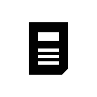 belge simgesi, vektör çizimi