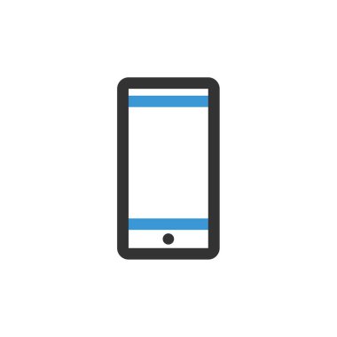 Akıllı telefon simgesi vektörü beyaz arkaplanda izole edildi