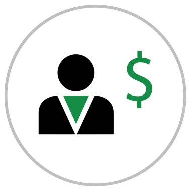 İş adamı ikonu. Web için insan vektör simgelerinin basit illüstrasyonu