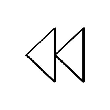 Sol ok simge vektör çizim