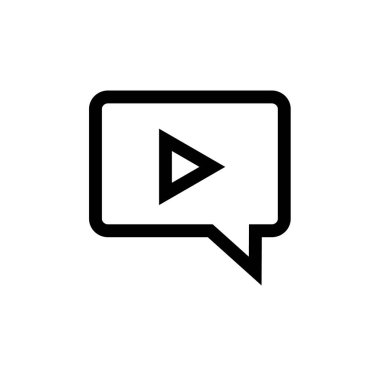 Video sohbet simgesi vektör illüstrasyonu