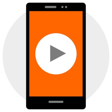 Cep telefonu simgesi, vektör illüstrasyonu