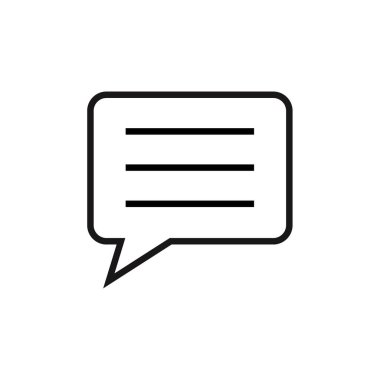 Sohbet balonu simgesi, vektör illüstrasyonu